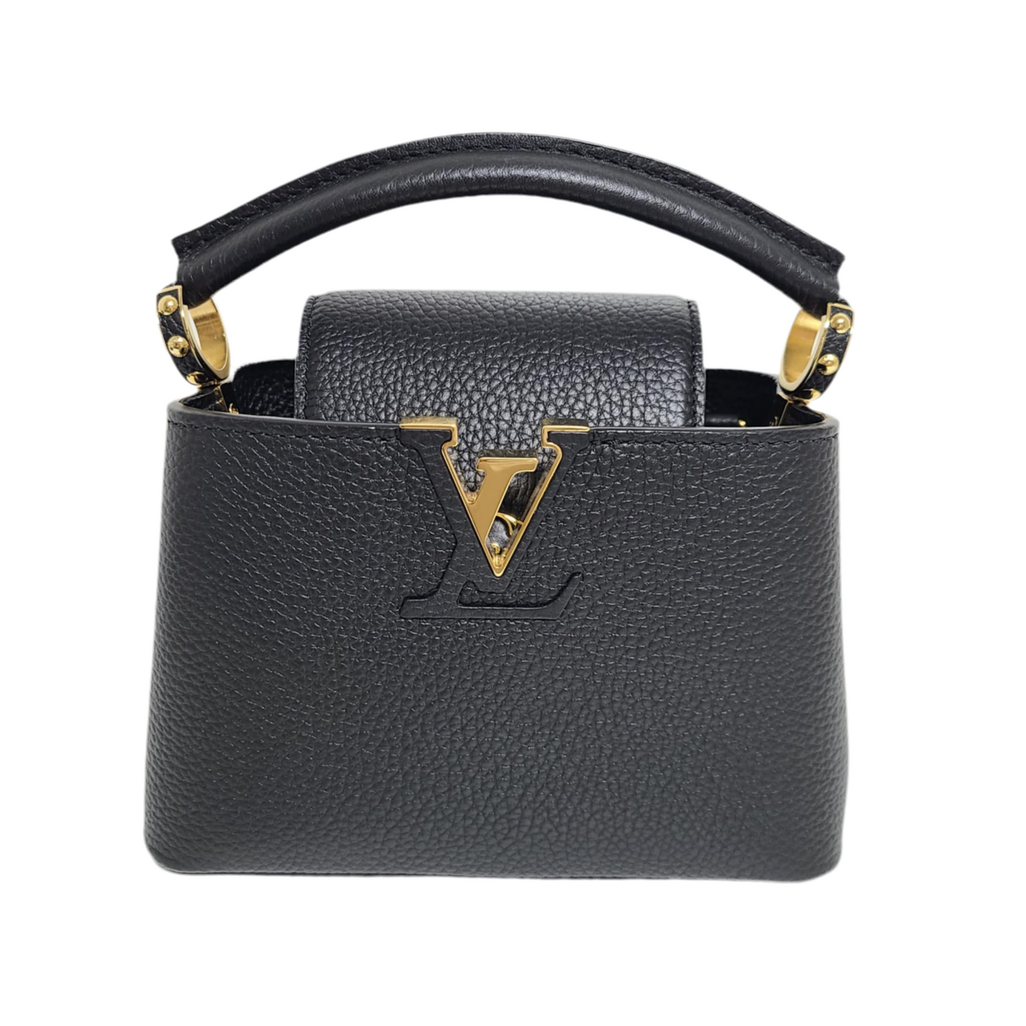 Louis Vuitton Mini Capucines in black Taurillon Leather