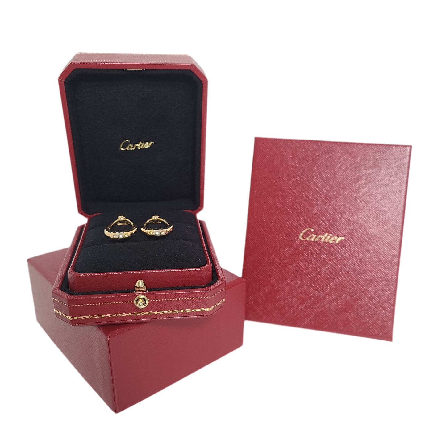 Cartier Vintage Trinity 18k Gold Door Knocker Earring
