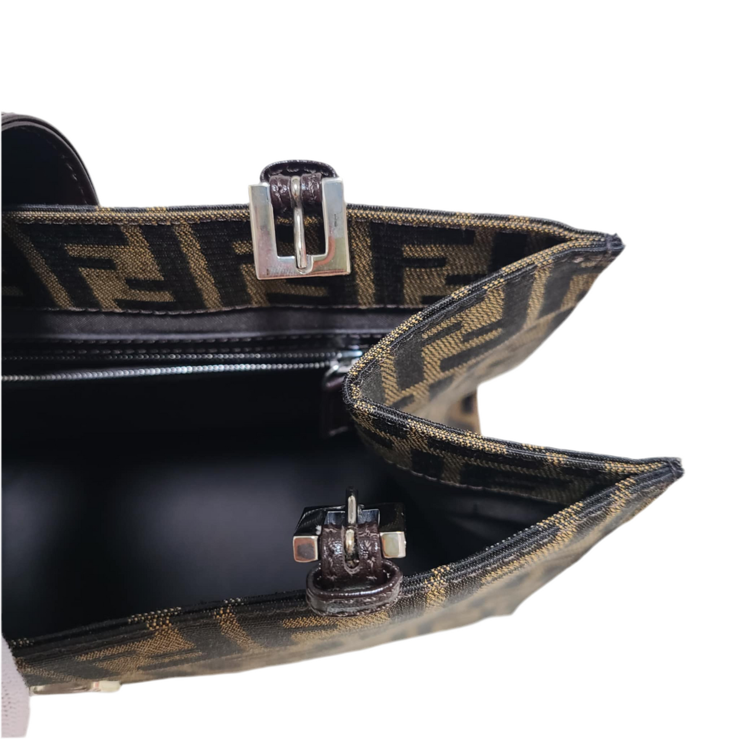 FENDI Zucca Canvas Mamma bucket Shoulder Bag