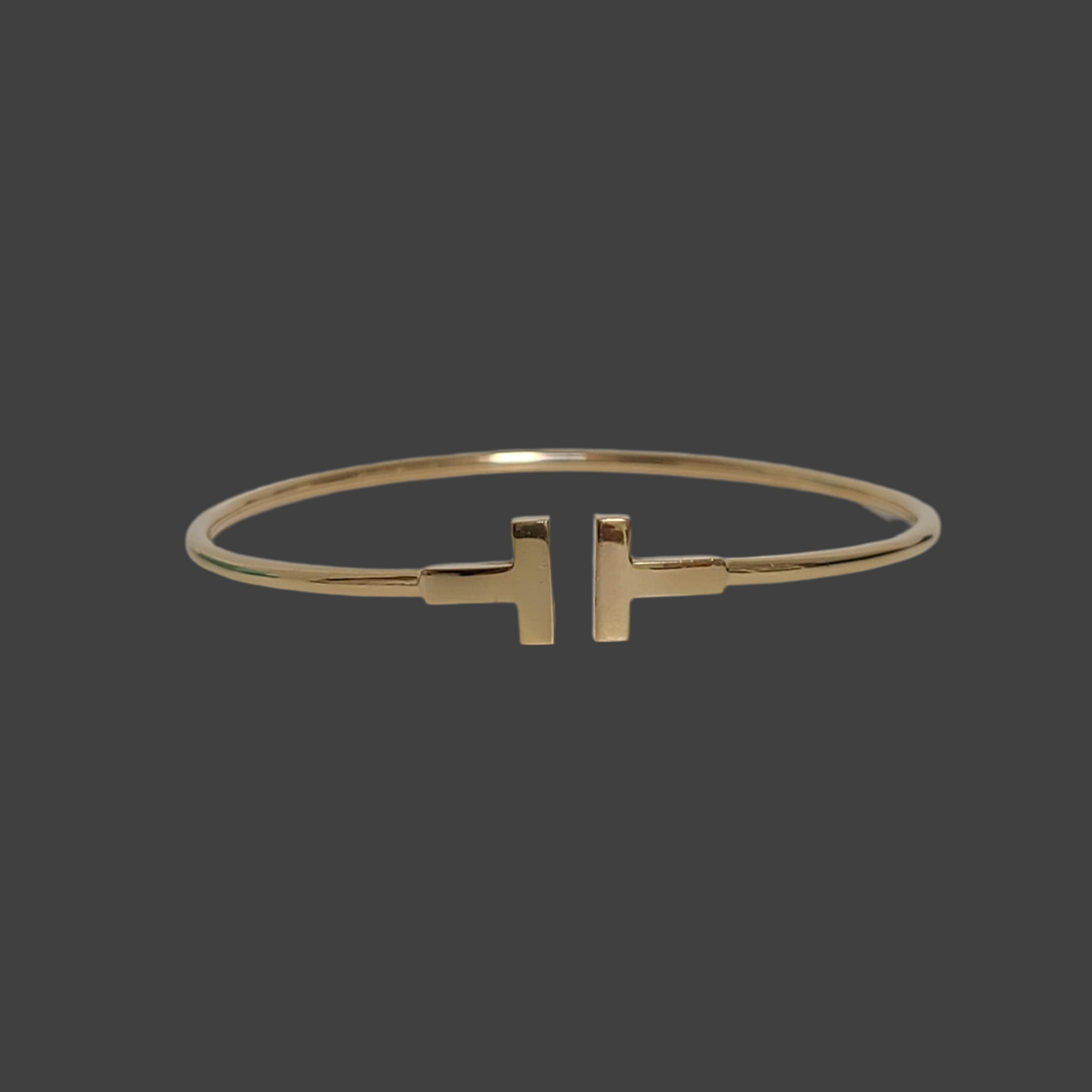 Tiffany T Wire Bangle 18K Y/G