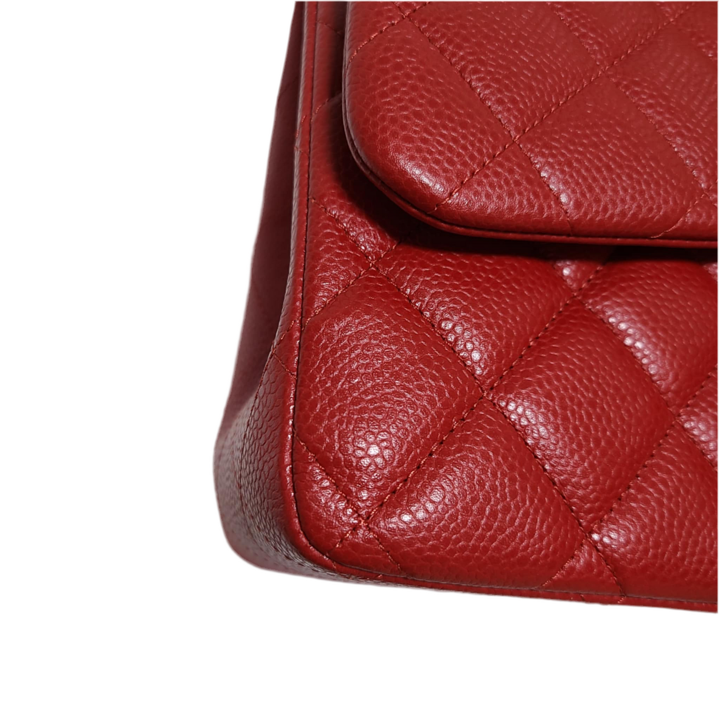 Chanel Classic Double Flap Bag L Red Caviar