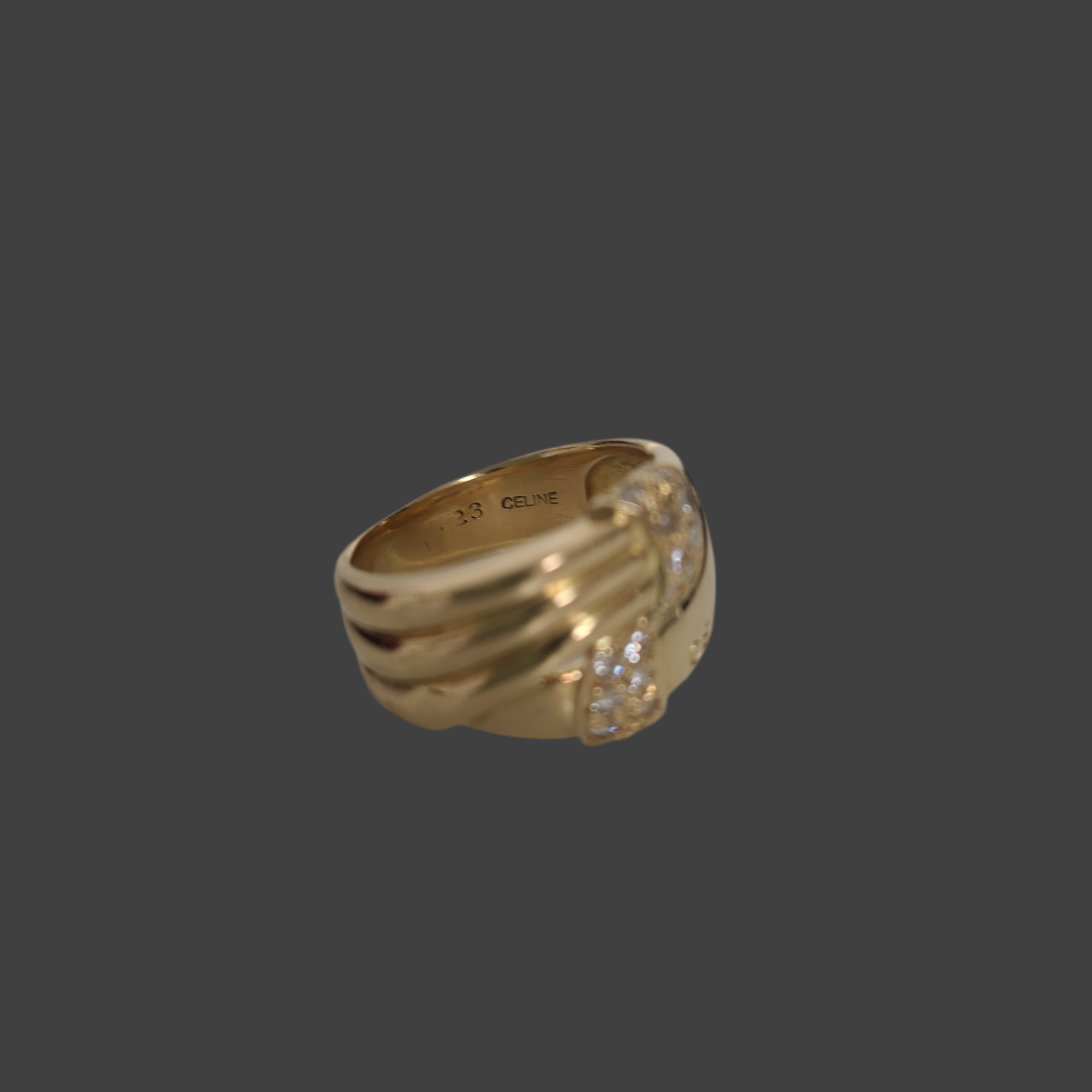 Celine 18k Y/G diamond ring