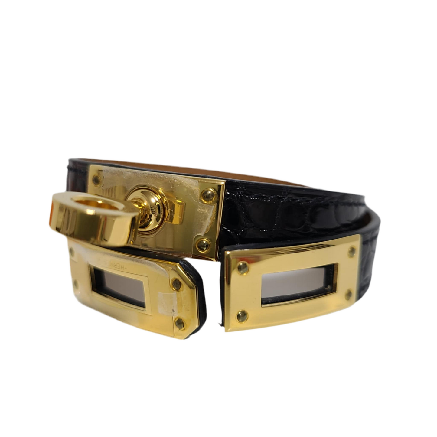 Hermès Kelly Double Tour Crocodile Leather Bracelet