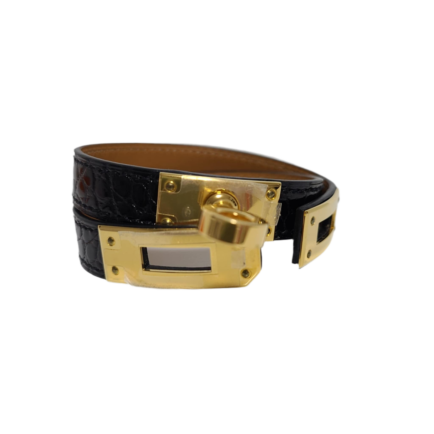 Hermès Kelly Double Tour Crocodile Leather Bracelet