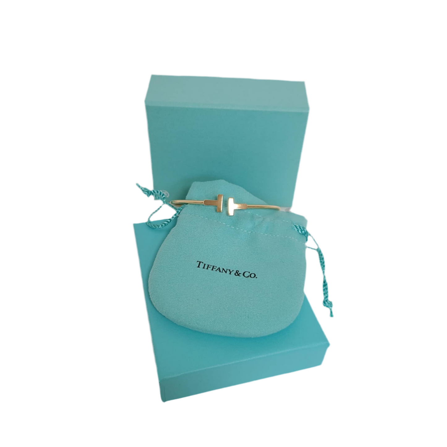 Tiffany T Wire Bangle 18K Y/G