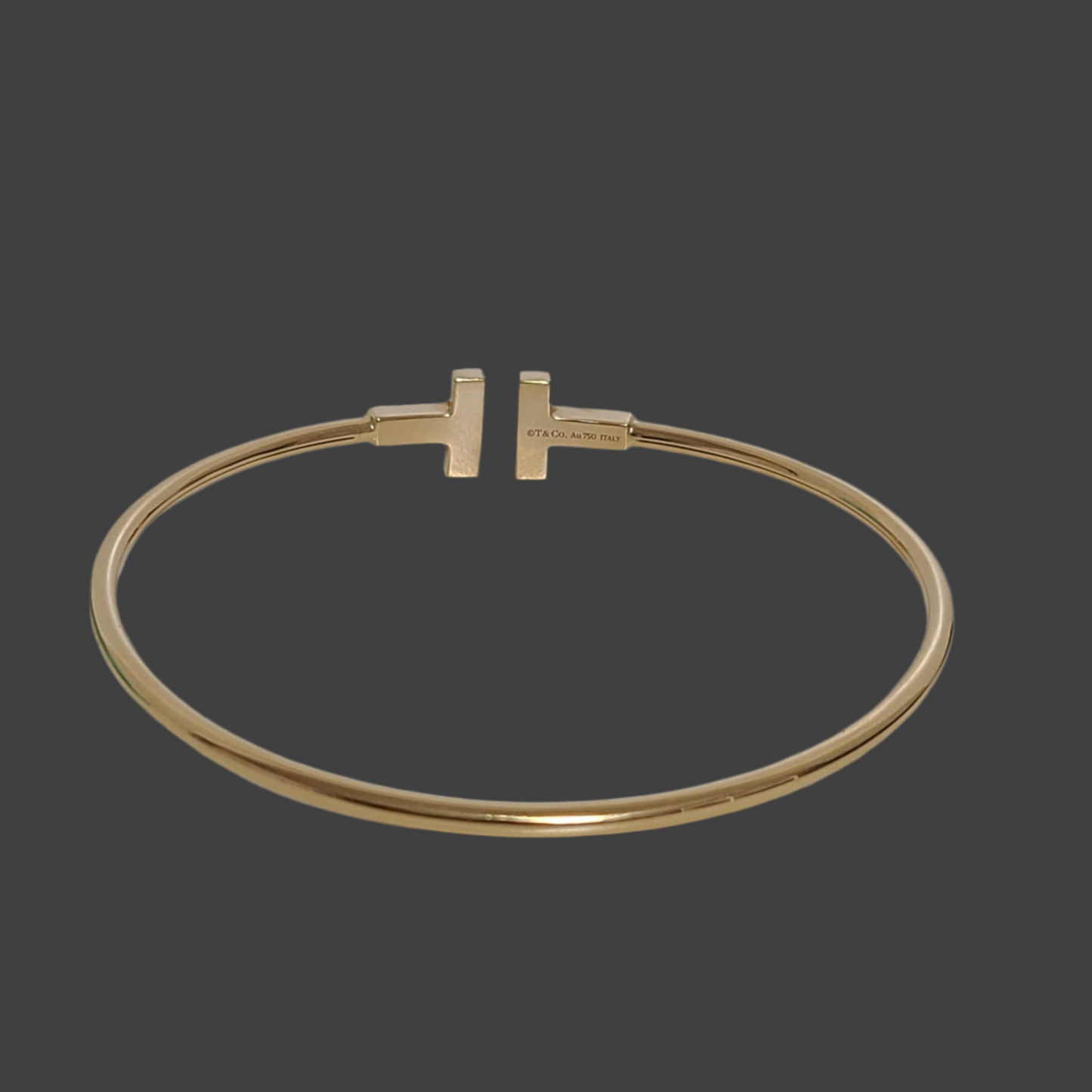 Tiffany T Wire Bangle 18K Y/G