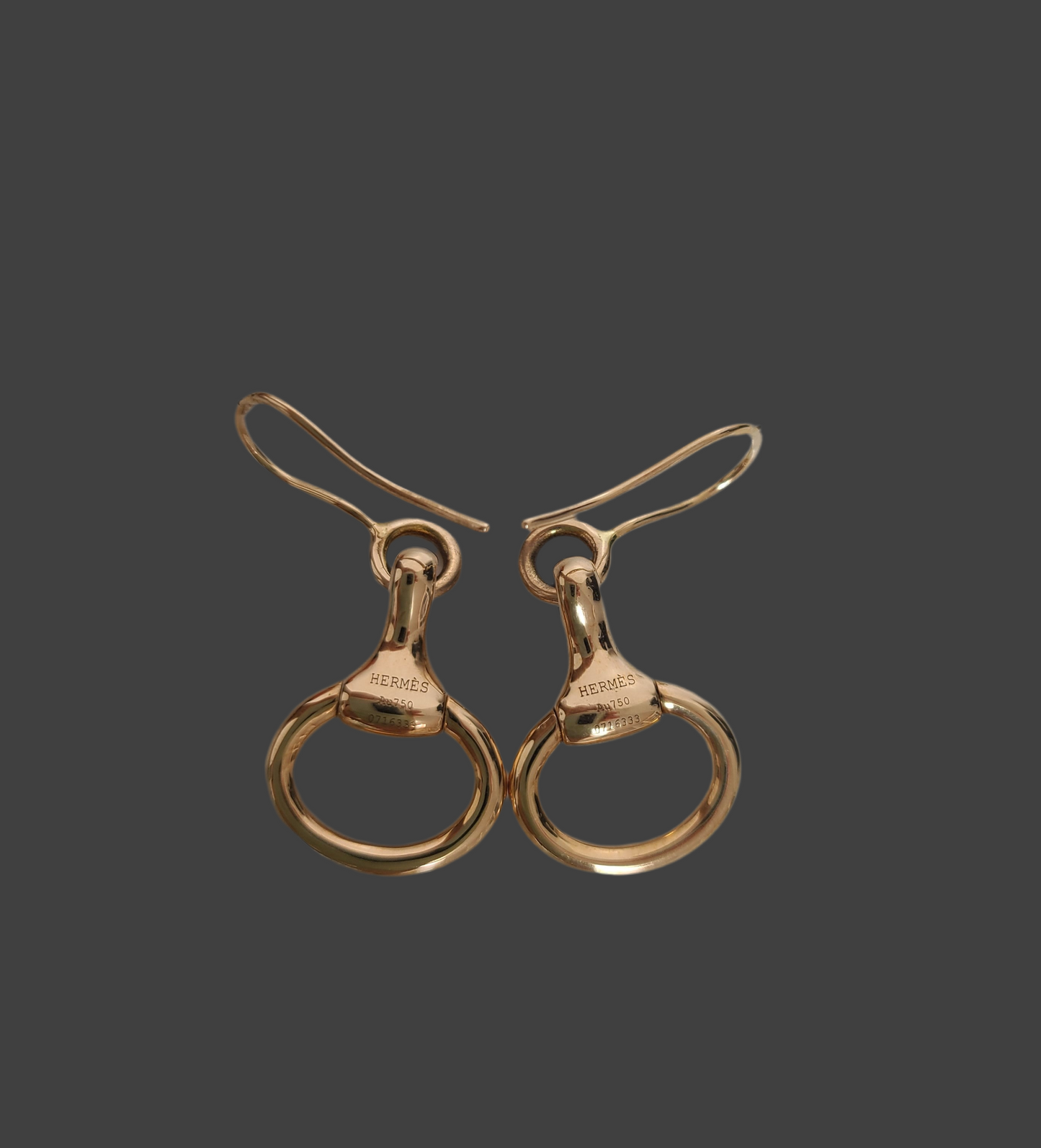 Hermes Mora de Filet 18k Y/G Earring