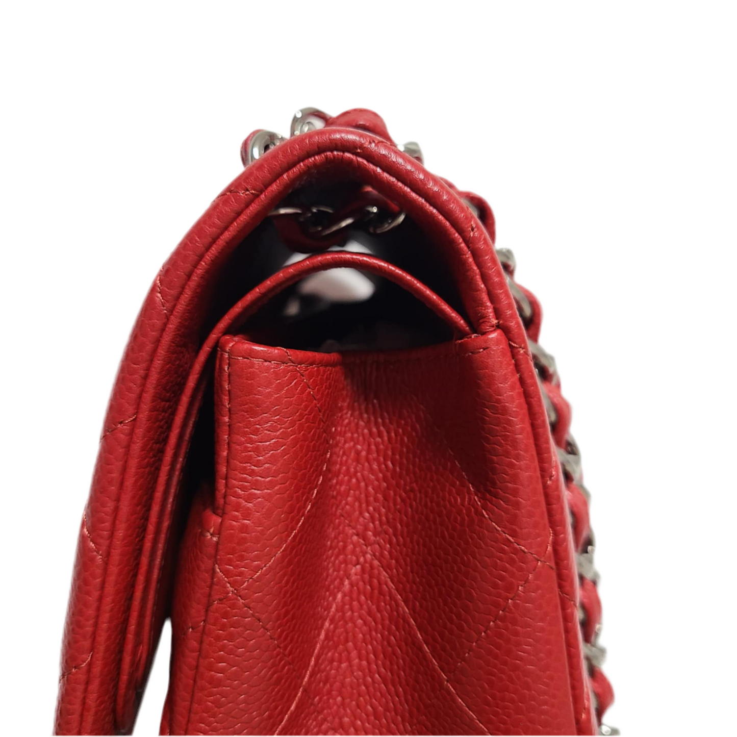 Chanel Classic Double Flap Bag L Red Caviar