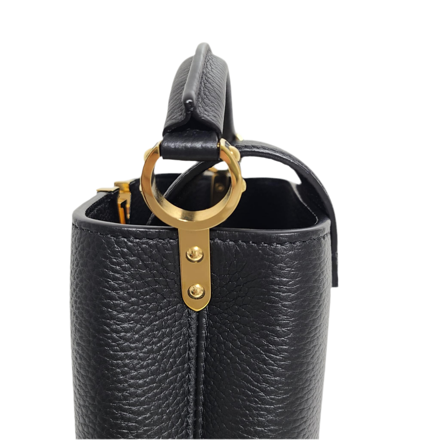 Louis Vuitton Mini Capucines in black Taurillon Leather