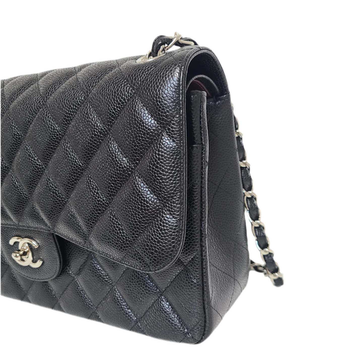 Chanel Classic Double Flap – Large Caviar Leather | Silver Hardware