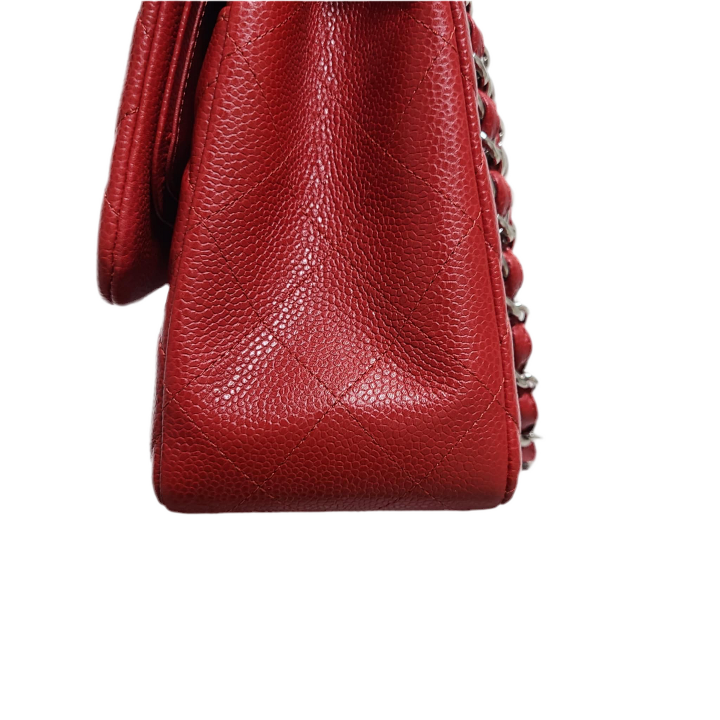 Chanel Classic Double Flap Bag L Red Caviar