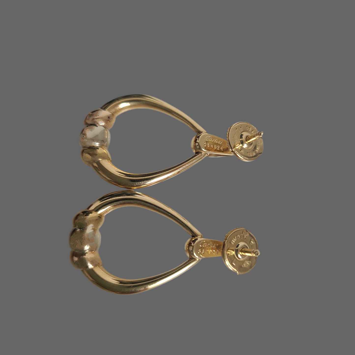 Cartier Vintage Trinity 18k Gold Door Knocker Earring
