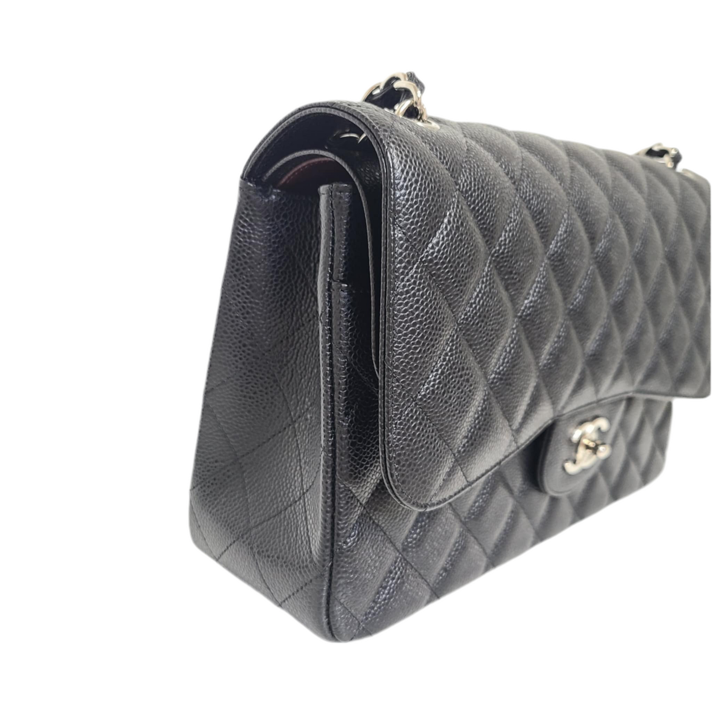 Chanel Classic Double Flap – Large Caviar Leather | Silver Hardware