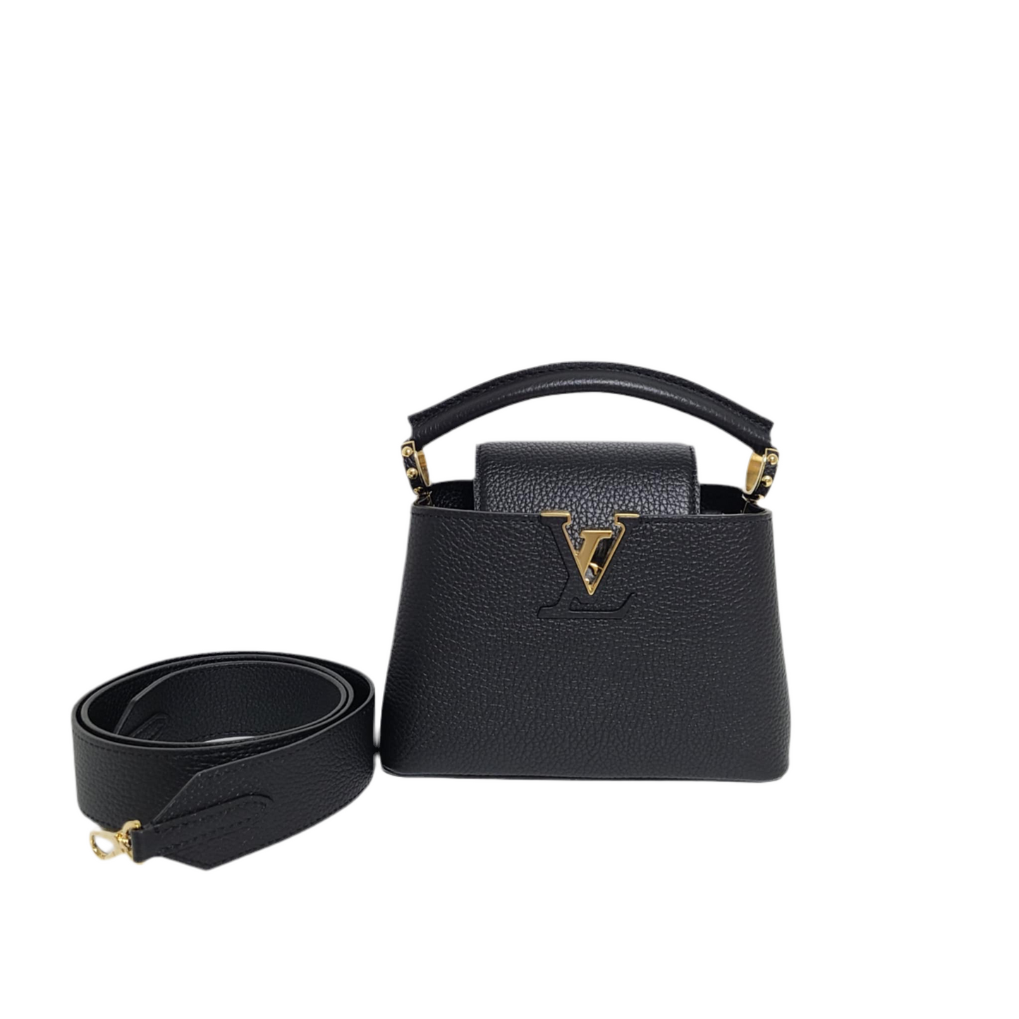 Louis Vuitton Mini Capucines in black Taurillon Leather