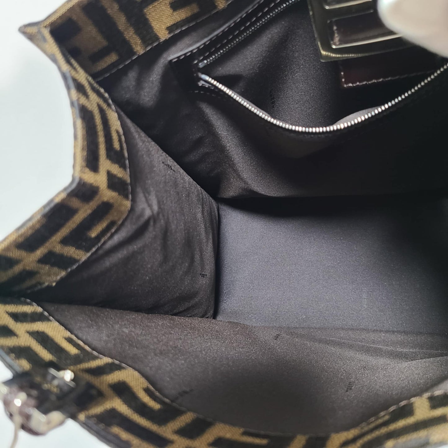 FENDI Zucca Canvas Mamma bucket Shoulder Bag