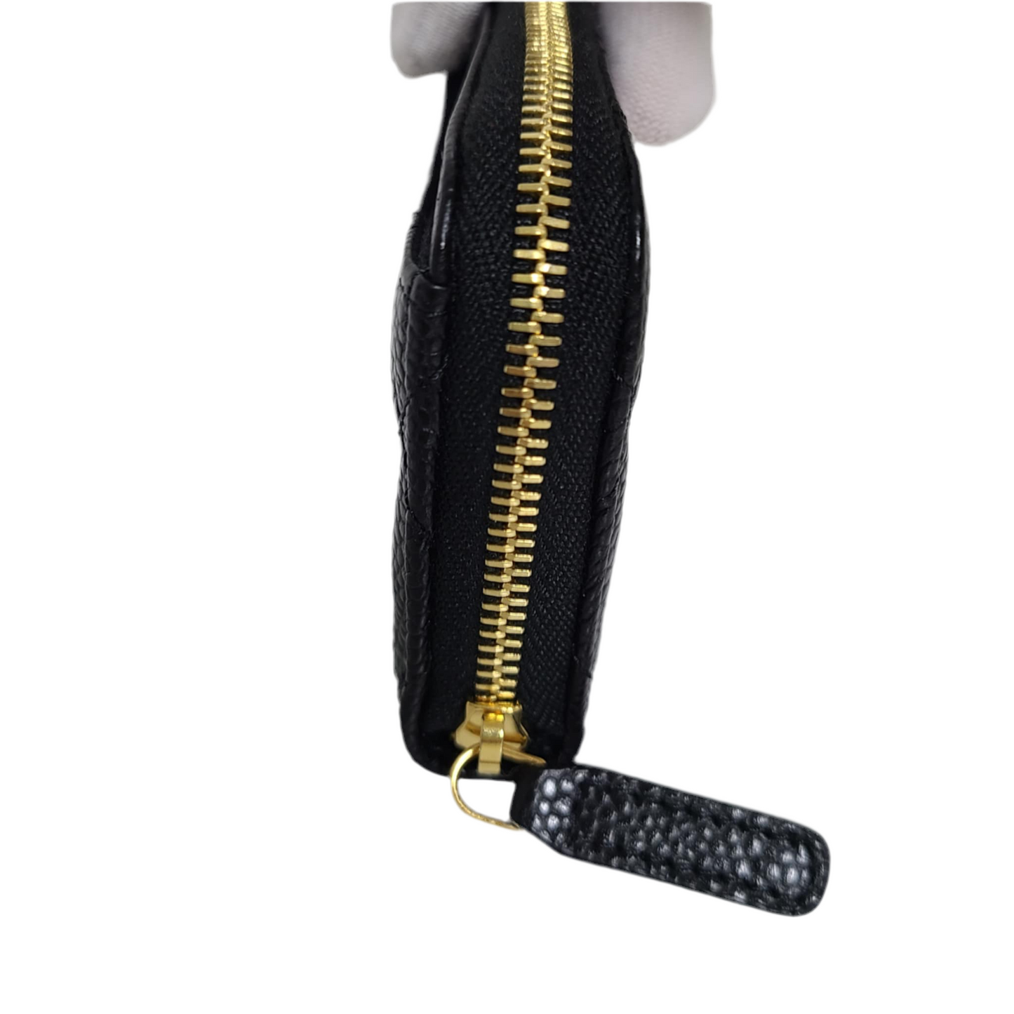 Chanel Caviar Card Case Round Zipper