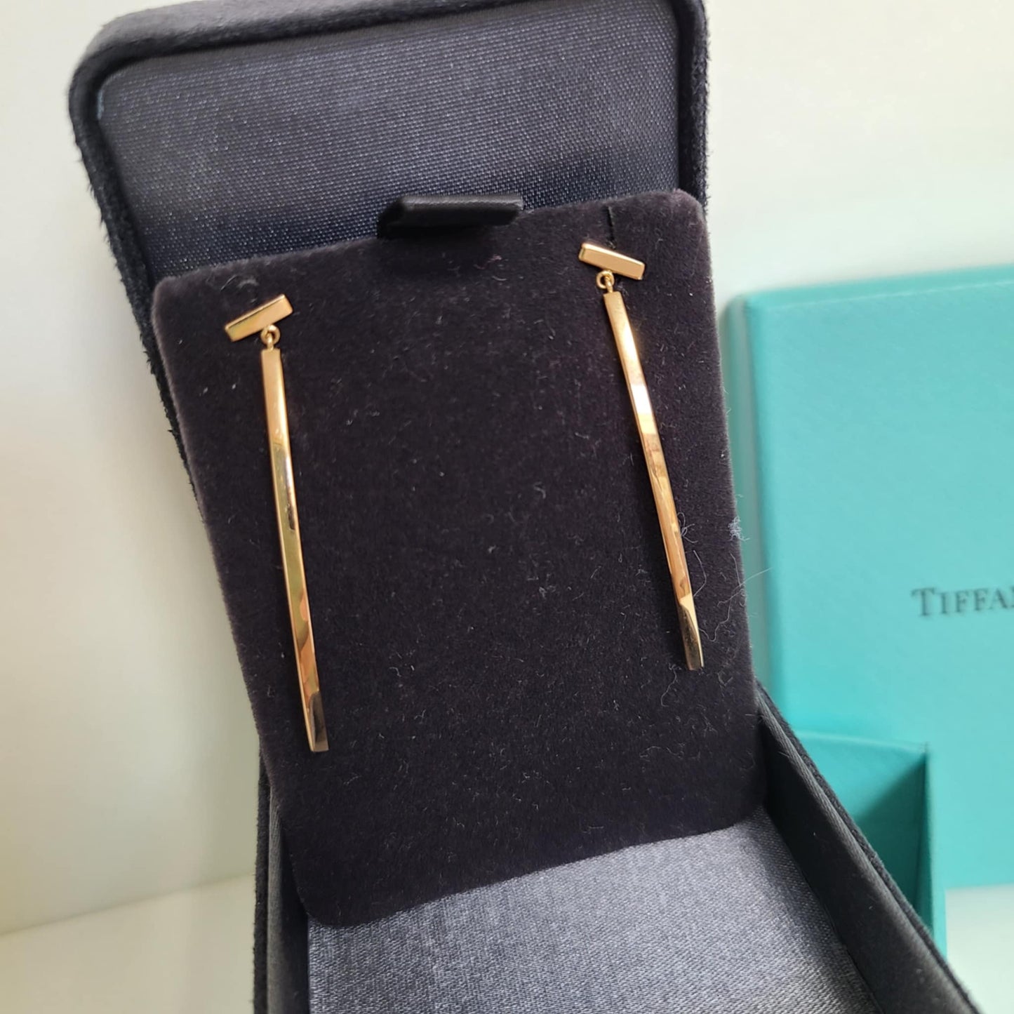 Tiffany T Bar 18k YGold Earring