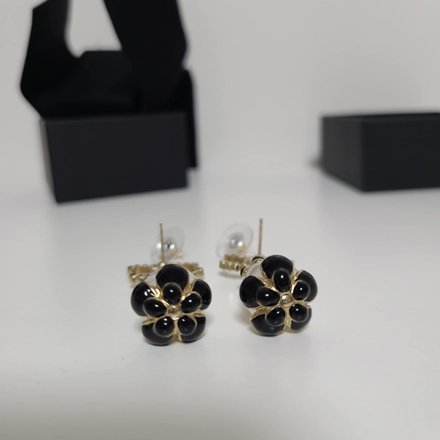Chanel Rhinestone Faux Pearl Earrings