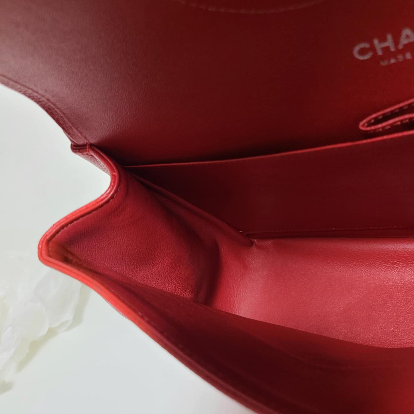 Chanel Classic Double Flap Bag L Red Caviar