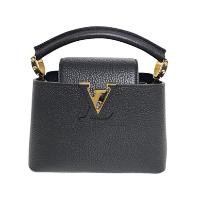 Louis Vuitton Mini Capucines in black Taurillon Leather