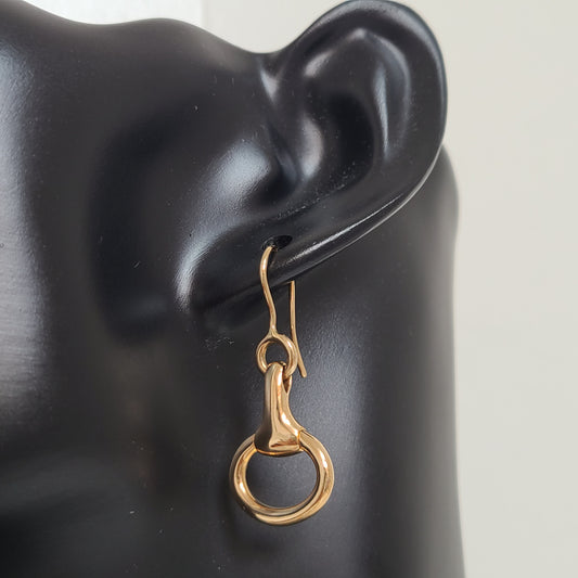 Hermes Mora de Filet 18k Y/G Earring