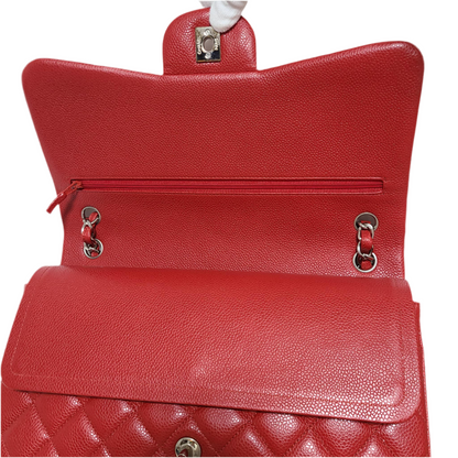 Chanel Classic Double Flap Bag L Red Caviar
