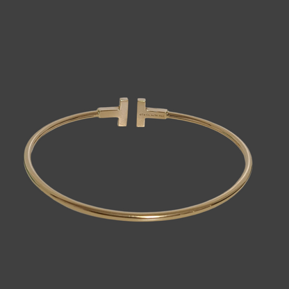 Tiffany T Wire Bangle 18K Y/G