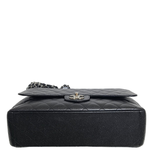 Chanel Maxi Double Flap Caviar – Silver Hardware