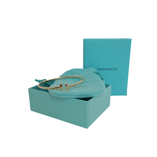 Tiffany T Wire Bangle 18K Y/G
