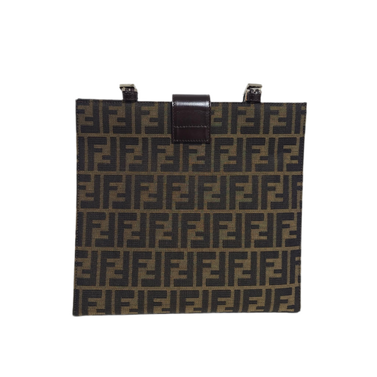 FENDI Zucca Canvas Mamma bucket Shoulder Bag