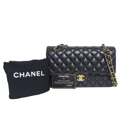 Chanel LambSkin Classic Double Flap Size (M) Gold-hardware
