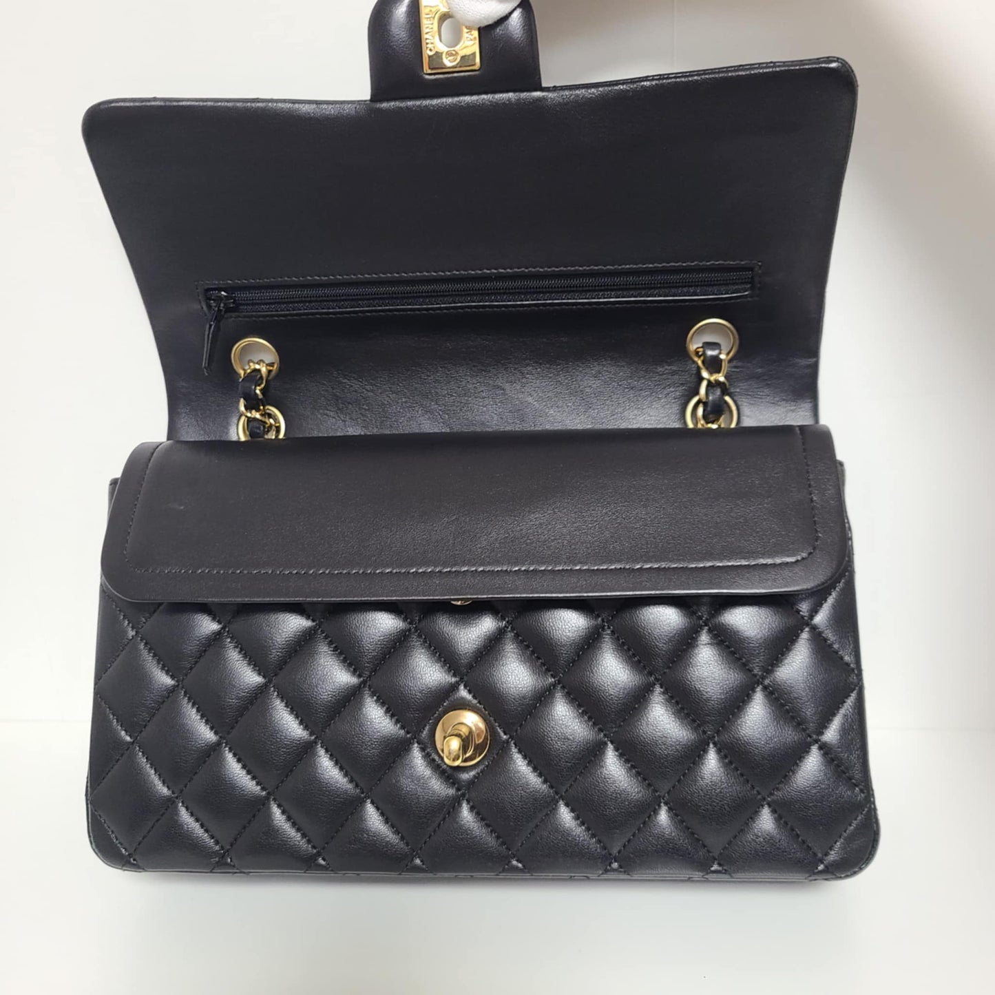 Chanel LambSkin Classic Double Flap Size (M) Gold-hardware