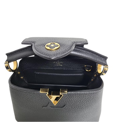 Louis Vuitton Mini Capucines in black Taurillon Leather