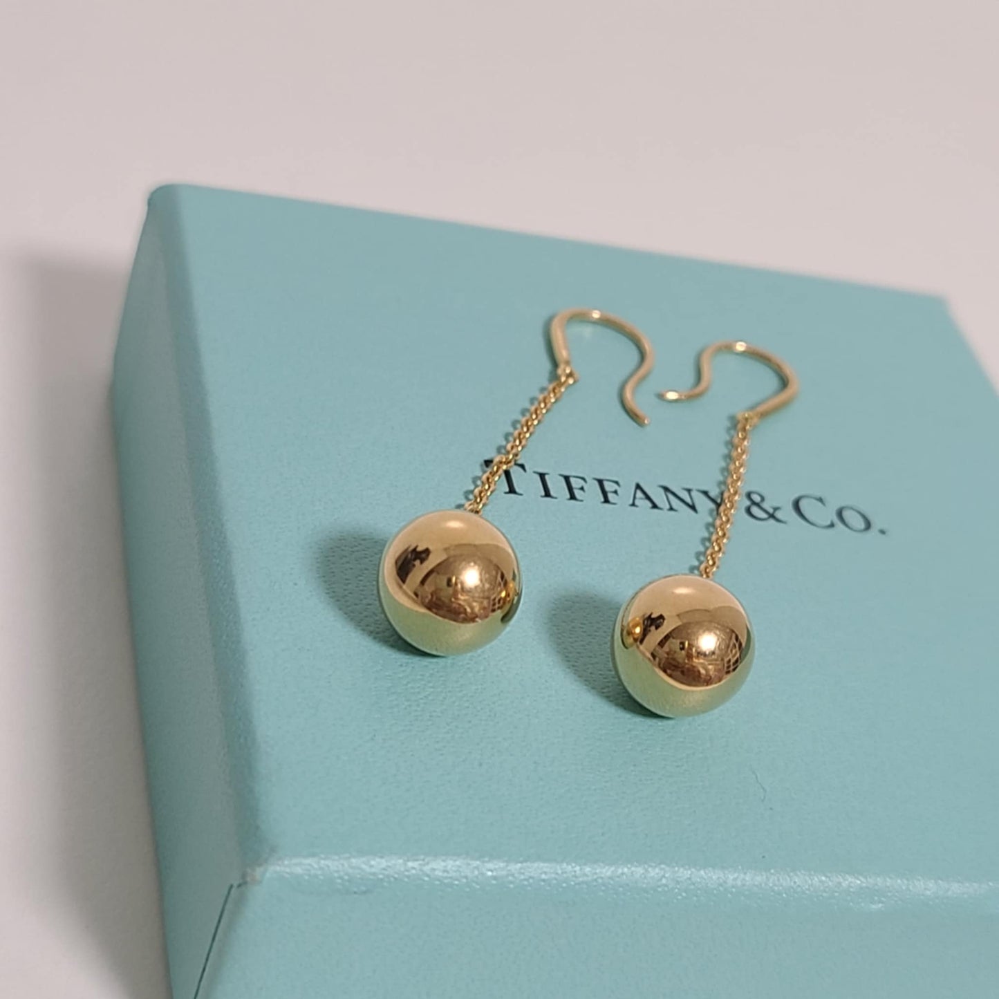 Tiffany Hard Ware Drop Earring 18K  Y/G