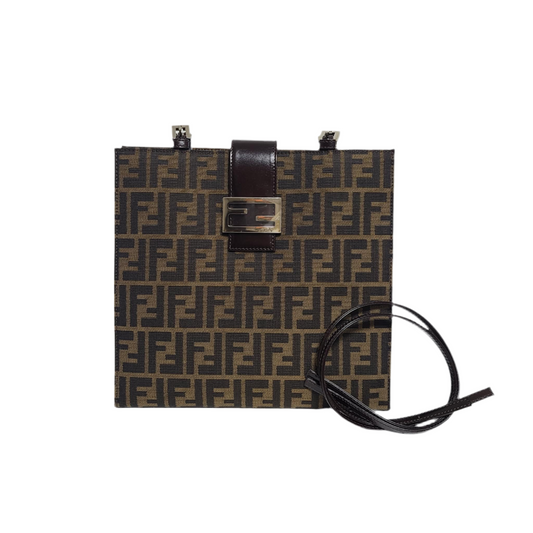 FENDI Zucca Canvas Mamma bucket Shoulder Bag