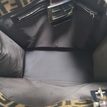 FENDI Zucca Canvas Mamma bucket Shoulder Bag