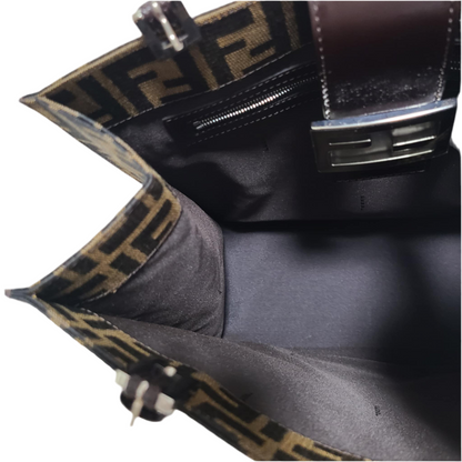 FENDI Zucca Canvas Mamma bucket Shoulder Bag
