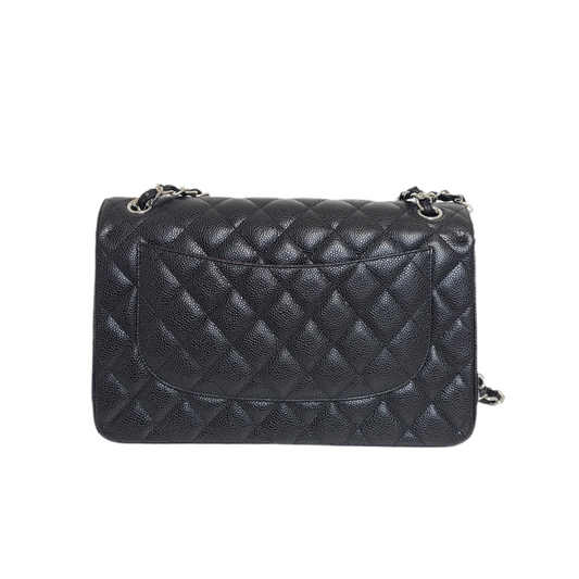 Chanel Classic Double Flap – Large Caviar Leather | Silver Hardware
