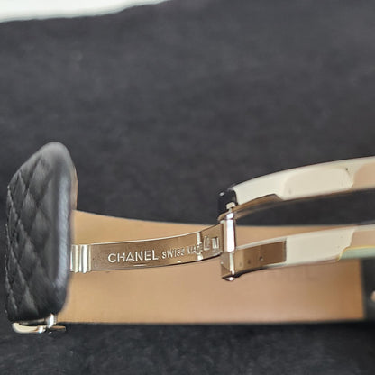Chanel  Matelasse SS Patent Leather Strap Black Dial Women's Quartz