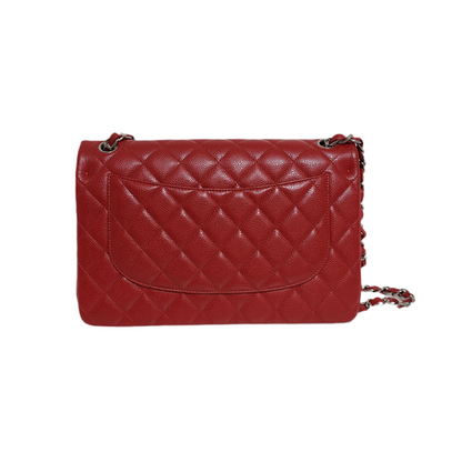 Chanel Classic Double Flap Bag L Red Caviar