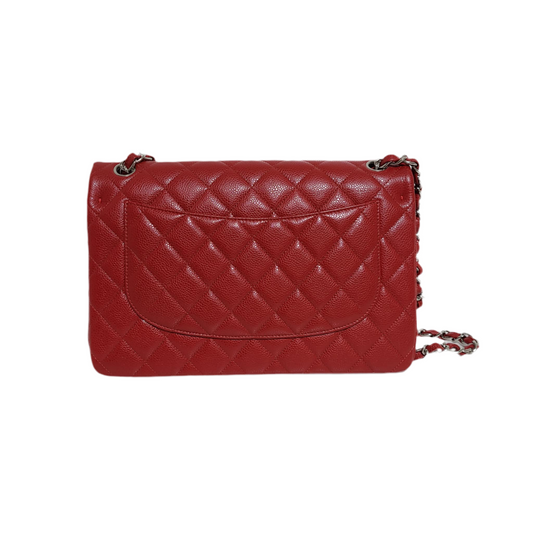 Chanel Classic Double Flap Bag L Red Caviar