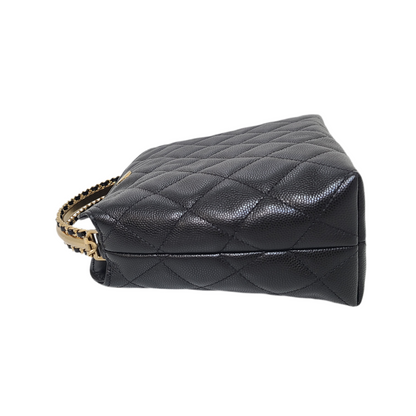 Chanel CLUTCH WITH CHAIN Grained Shiny Caviar & Gold-Tone Metal Black 2024-2025 fall-winter pre collection