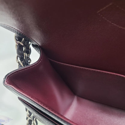 Chanel Classic Double Flap Bag –  Caviar Leather Silver Hardware (Large)