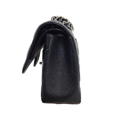 Chanel Classic Double Flap Bag –  Caviar Leather Silver Hardware (Large)