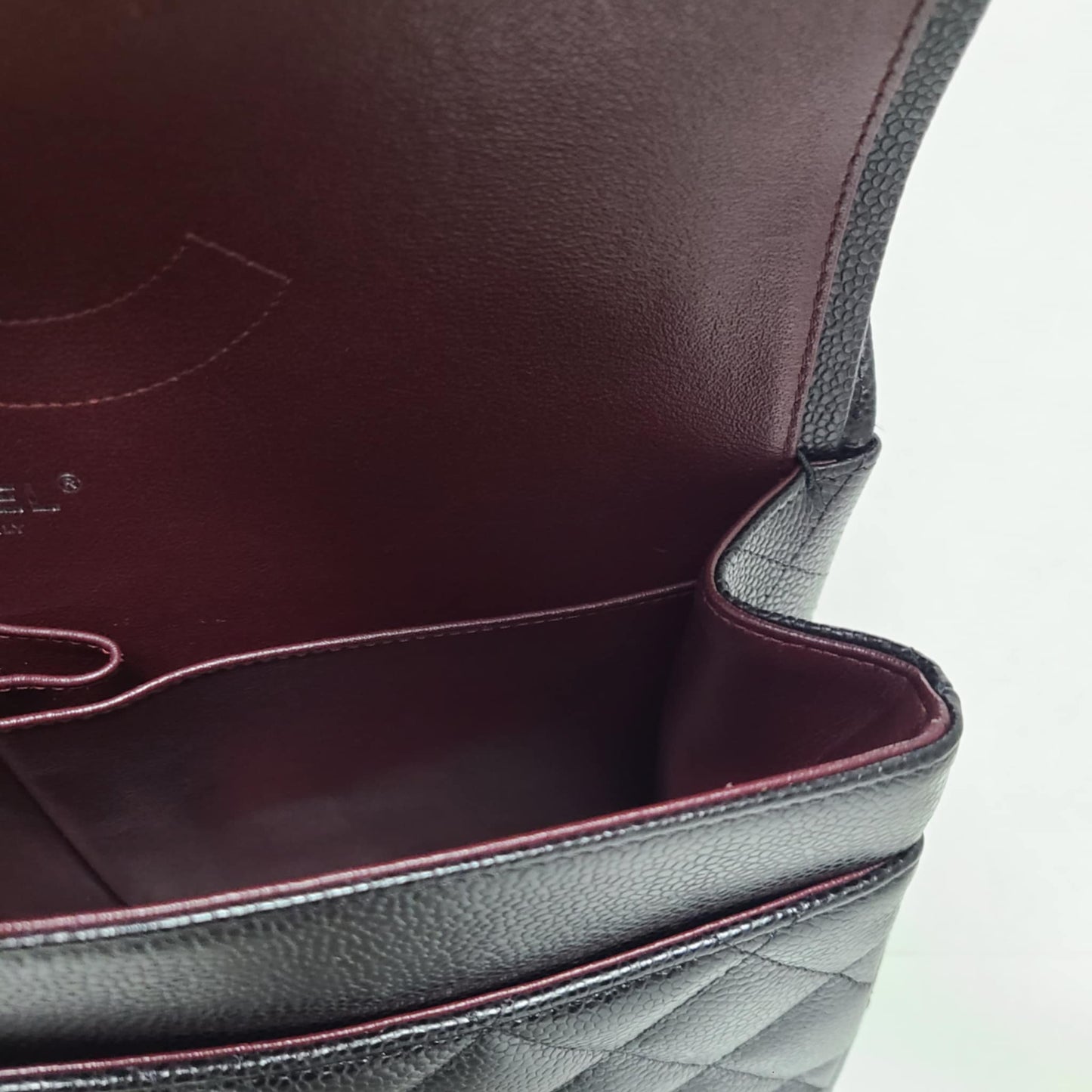 Chanel Classic Double Flap Bag –  Caviar Leather Silver Hardware (Large)