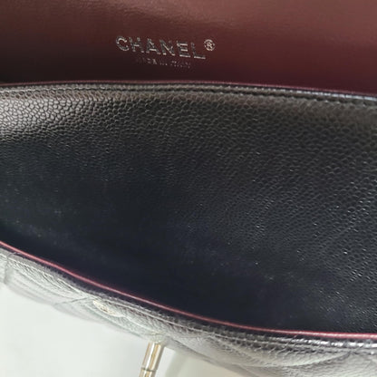 Chanel Classic Double Flap Bag –  Caviar Leather Silver Hardware (Large)