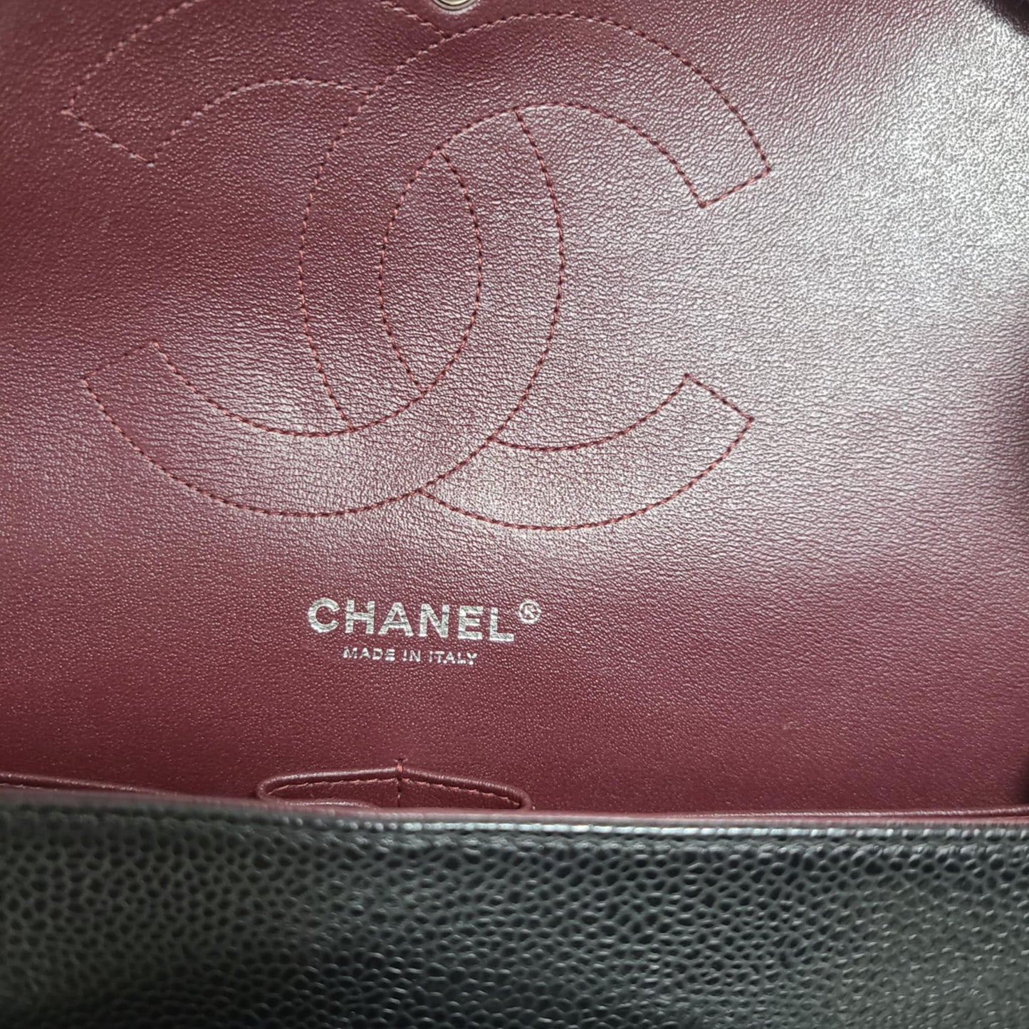 Chanel Classic Double Flap Bag –  Caviar Leather Silver Hardware (Large)