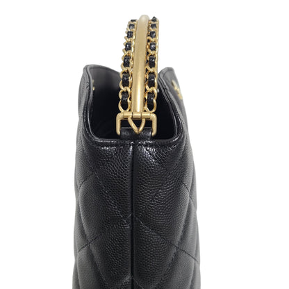 Chanel CLUTCH WITH CHAIN Grained Shiny Caviar & Gold-Tone Metal Black 2024-2025 fall-winter pre collection