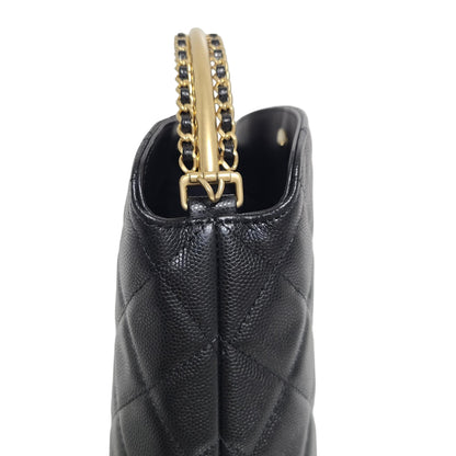 Chanel CLUTCH WITH CHAIN Grained Shiny Caviar & Gold-Tone Metal Black 2024-2025 fall-winter pre collection