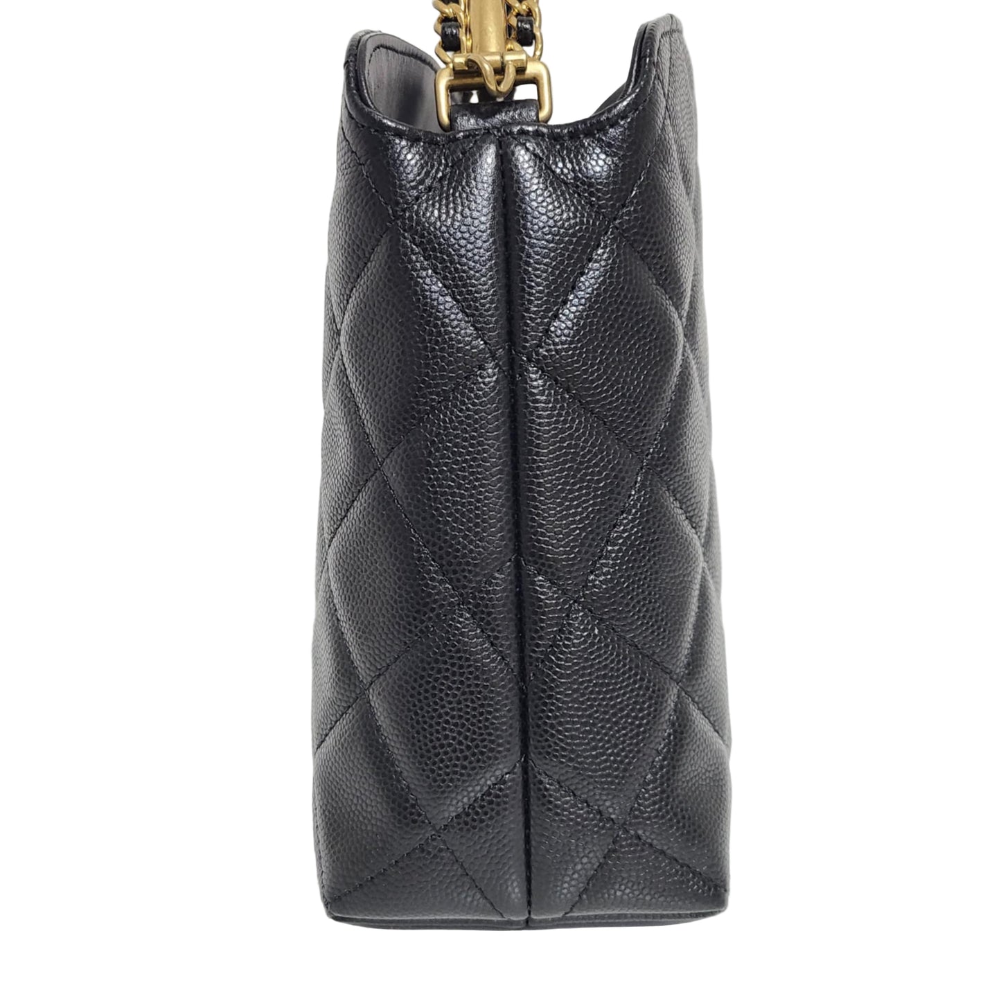 Chanel CLUTCH WITH CHAIN Grained Shiny Caviar & Gold-Tone Metal Black 2024-2025 fall-winter pre collection